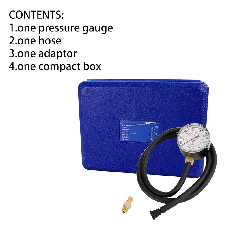 Roastove طقم اختبار ضغط مانيفولد الغاز الطبيعي أو غاز البترول المسال، جهاز اختبار ضغط غاز البترول المسال، عداد الغاز الطبيعي، 0-35" و.ك - Image 2